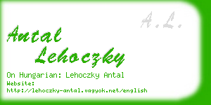 antal lehoczky business card